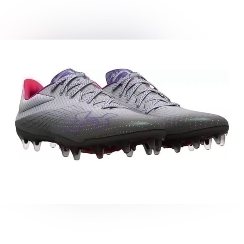 New Under Armour Blur Smoke MC Soccer Cleats Grey 3025123-100 Women's Size 9.5